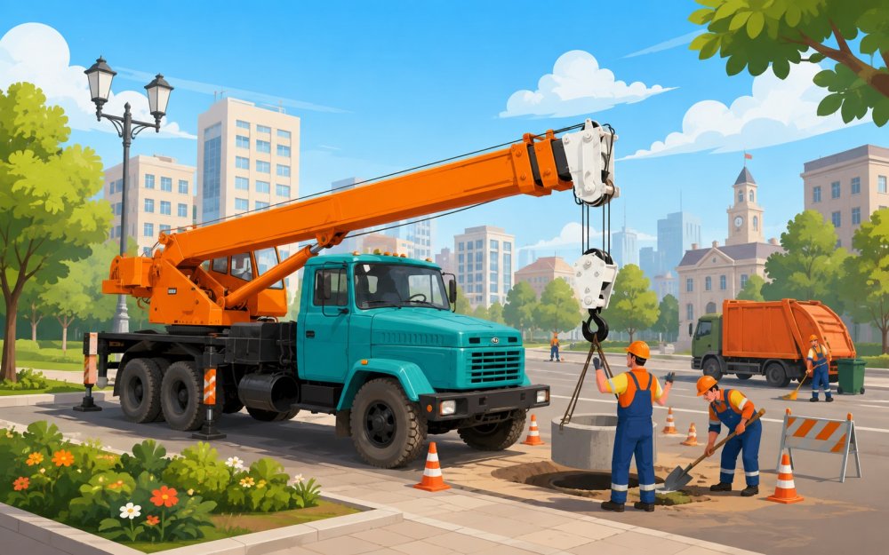 Комунальні та міські роботи автокраном